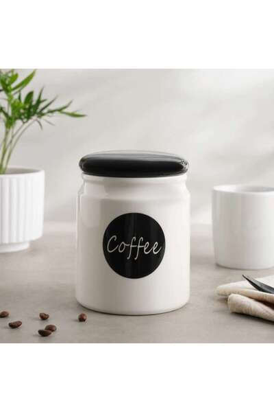 PAN HOME Denzi Coffee Canister 800Ml - White