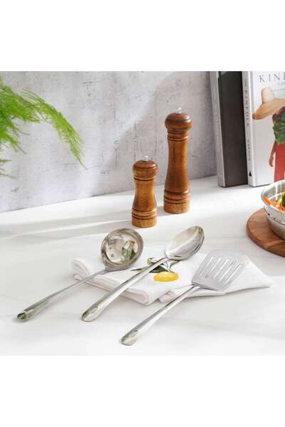 PAN HOME طقم أدوات مطبخ أساسي من 3 قطع - كروم