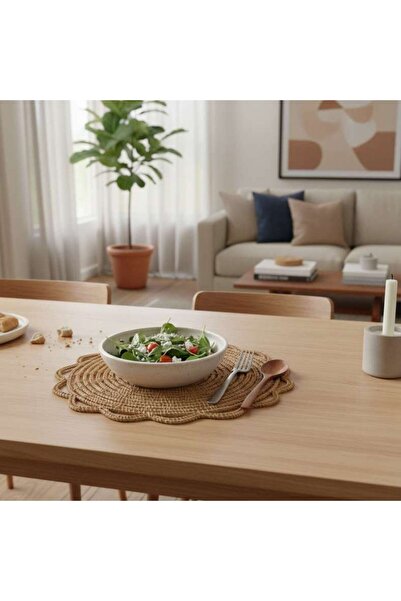 PAN HOME Tamir Round Palm Fibre Place Mat Dia35cm - Natural