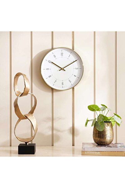PAN HOME Lily Wall Clock Dia 30cm - Gold