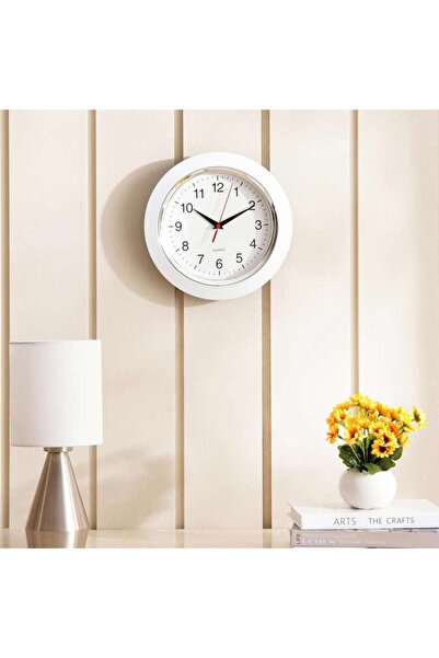 PAN HOME ساعة حائط جاري قطر 25 سم - بيضاء
