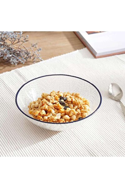 PAN HOME وعاء تقديم بيلا بقطر 15×5.5 سم - أزرق شفاف