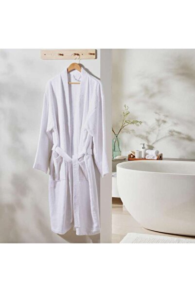 PAN HOME Edsel Bathrobe White - M/L