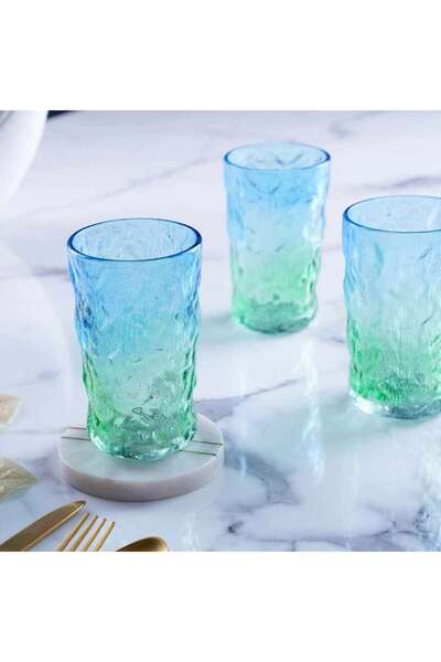 PAN HOME Lyra Set of 4 Hi-Ball 360ml-Turqoise