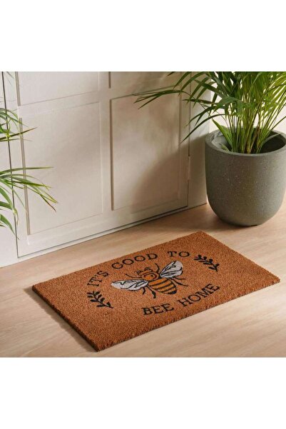 PAN HOME سجادة باب من ألياف جوز الهند من بي أت هوم 45×75 سم - طبيعية