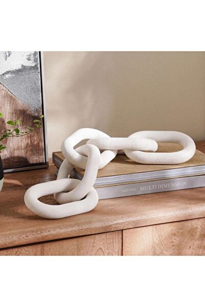 PAN HOME Alida Wooden Decor Chain 54x10cm - White