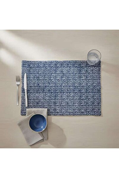PAN HOME Heritagetextured 4 Piece Placemat Set 33x45cm - Indigo