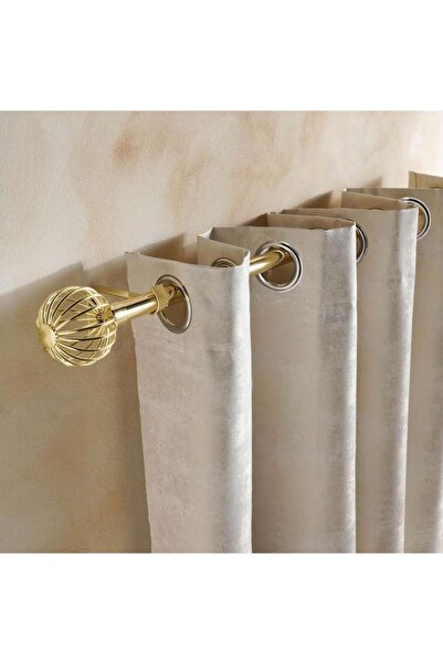 PAN HOME Orb 16/19mm Single Curtain Rod Extendable 120x210cm-gold