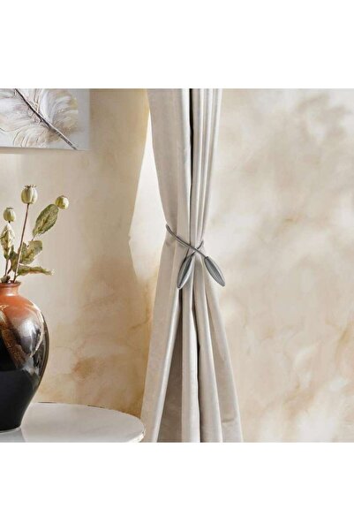 PAN HOME Zoe Magnetic Curtain Tieback - Silver