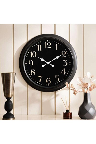 PAN HOME Warner Wall Clock Dia 61x5.7cm- Black