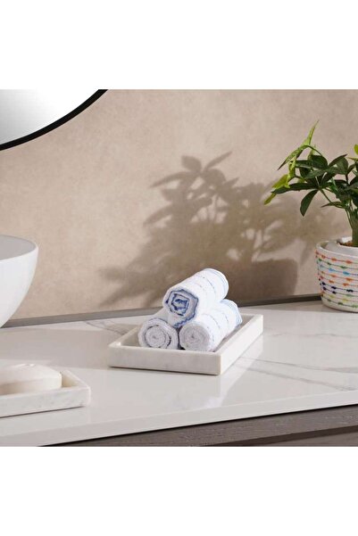 PAN HOME منشفة أصابع فائقة النعومة من القطن الميكروي المخطط 550 جرام/متر مربع...