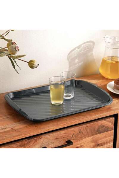 PAN HOME صينية تقديم فيرمونت 43.3×31.2×3.5 سم - أسود