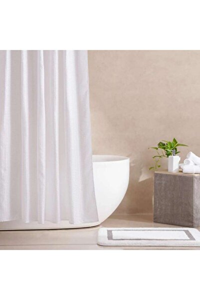 PAN HOME ستارة حمام أثينا 180x180 سم - أبيض