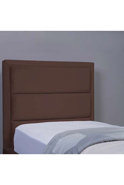 PAN HOME لوح رأس السرير تروجان مخملي بني L-90: ارتفاع 125 سم