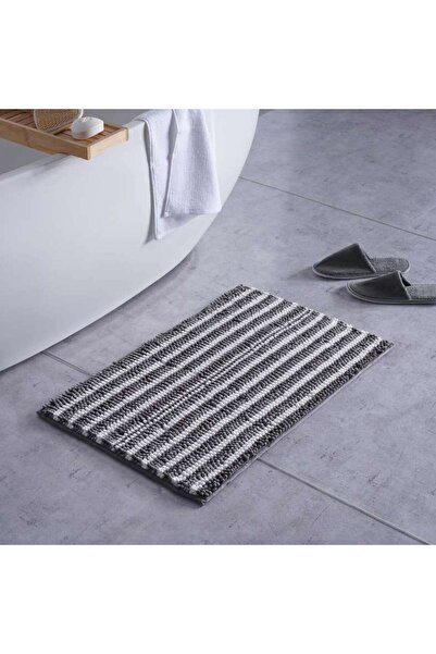 PAN HOME سجادة حمام كاثي شينيل 50×80 سم - رمادي