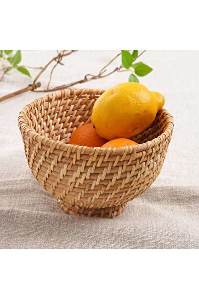 PAN HOME Natura Rattan Fruit Bowl Dia20x13cm - Natural