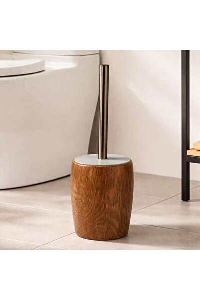 PAN HOME Oakroot Toilet Brush Holder 10x10x25cm - Natural