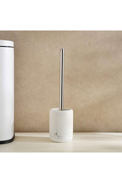 PAN HOME حامل فرشاة المرحاض من تروي 9x9x17 سم - أبيض