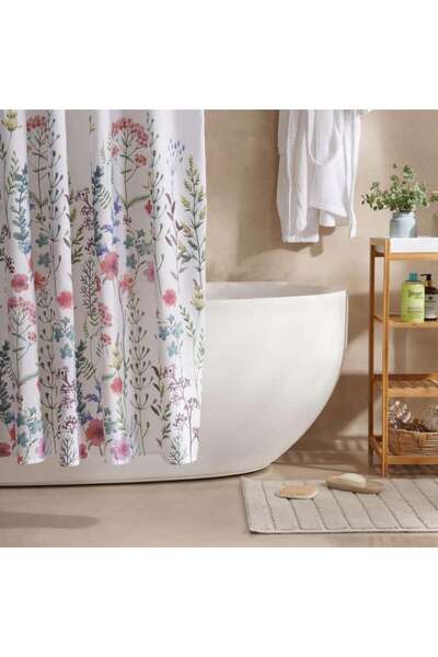 PAN HOME ستارة حمام مطبوعة من إيمي مقاس 180×180 سم - بنفسجي