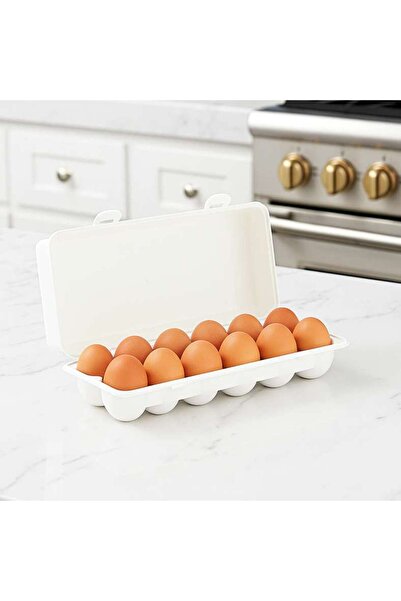 PAN HOME Cackle 10 Slot Egg Holder -ivory