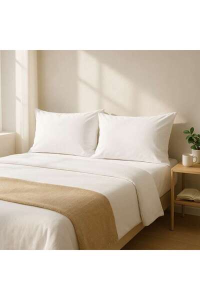 PAN HOME طقم غطاء وسادة من قطعتين مقاس 50×75 سم - أبيض