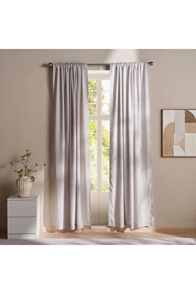 PAN HOME Halsey Sheer 2 Piece Curtain Set 135x240cm - Grey
