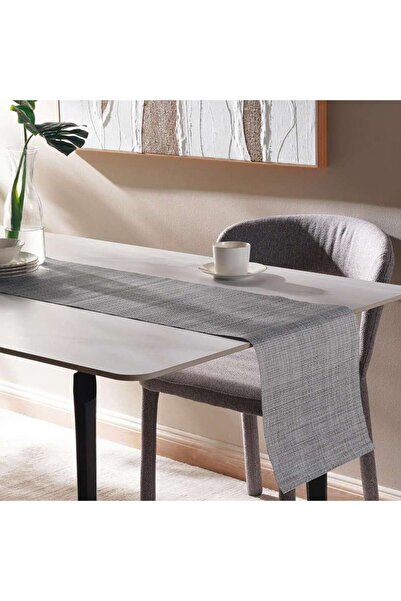 PAN HOME مفرش طاولة سانيلا 33×120 سم - رمادي