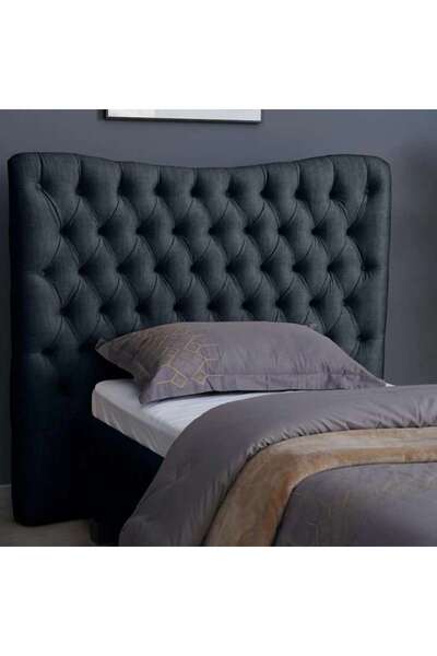 PAN HOME MARS HEADBOARD CHANEL DARK GREY L-120: ارتفاع 125 سم