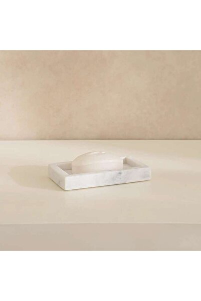 PAN HOME Laila Marble Soap Dish 15.25x8.90cm - White