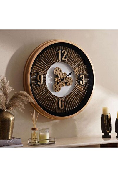 PAN HOME Vitro Wall Clock Dia 80cm - Gold