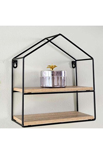 PAN HOME DRANAD PENTAGON METAL SHELF NATURAL 26X11X29CM