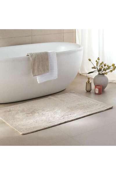 PAN HOME سجادة حمام قطنية قابلة للعكس من هيدروسوفت 70×120 سم - بيج