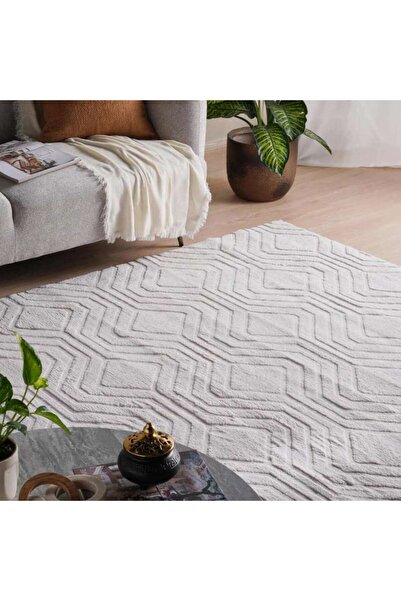 PAN HOME Dwayne Jacquard Rug 160x230cm - Ivory