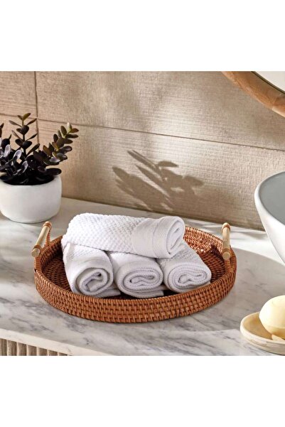 PAN HOME منشفة ريتريت إس/4 لمسة النهاية الناعمة 30×30 سم - أبيض