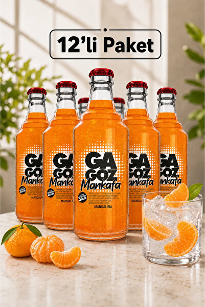 GA GOZ Mankafa Mandalina Aromalı Özel Seri Gazoz - Cam Şişe 250 ml x 12'li Paket