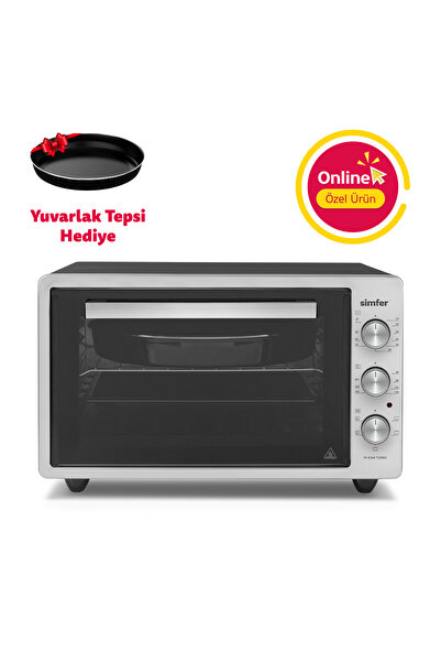 Simfer 4244 İnox Gri 42 LT Turbo Fan Mini/Midi Fırın - 6 Fonksiyon,Yoğurt Yap...