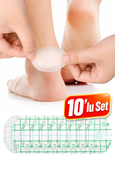 omilife Ayakkabı Topuk Koruyucu Bant 10 Adet Vurma Önleyici Yara Yapmaz Yapış...