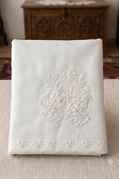 Çeyiz Diyarı Seval Saten Luxury Engagement Bundle 90X90 cm Cream