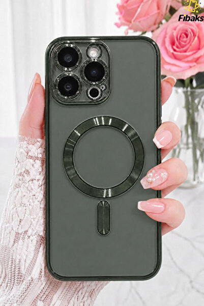 Fibaks iPhone 11 Pro Max Kılıf Kamera Lens Korumalı Magsafe Şarji Şeffaf Renk...