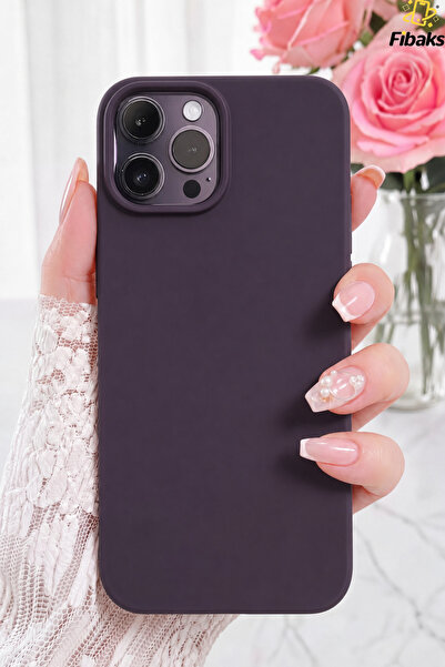 Fibaks iPhone 14 Pro Kılıf Renkli Içi Kadife Silinebilir Logosuz Lansman Kapak