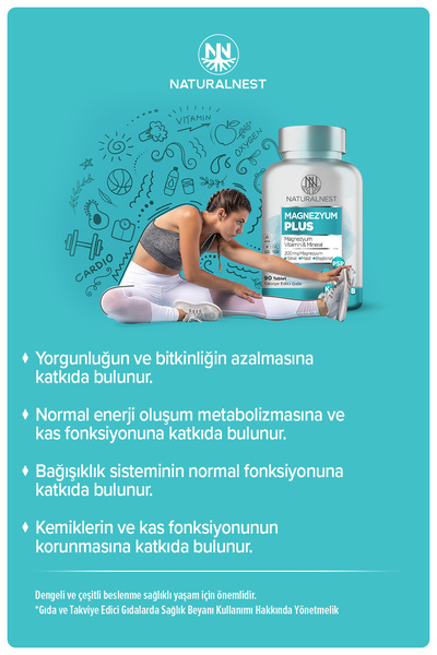 Naturalnest Magnezyum Plus 90 Tablet