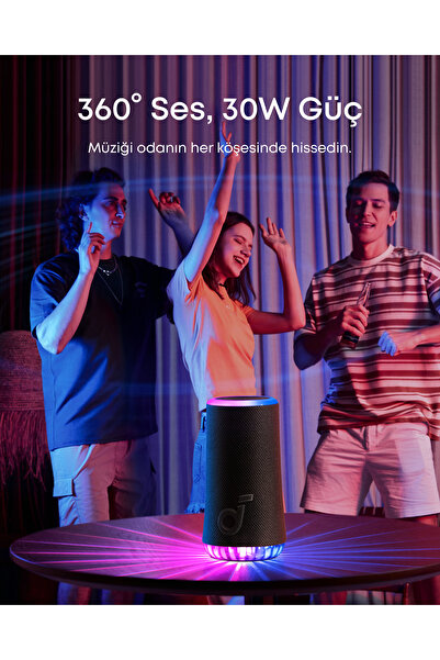 Anker Soundcore Glow Hoparlör, Siyah - A3166