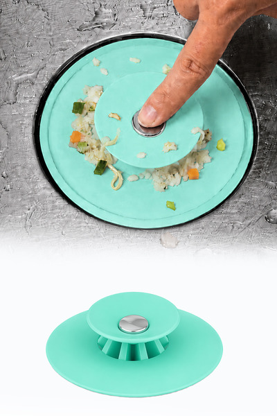 omilife Silikon Lavabo Evye Süzgeci Tıkaç Saç Tutucu Gider Koruyucu Banyo Mut...