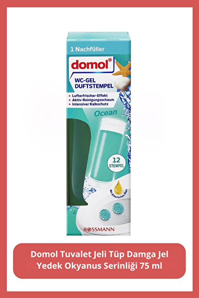 DOMOL Tuvalet Jeli Tüp Damga Jel Yedek Okyanus Serinliği 75 ml