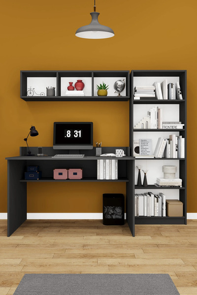 asratrend Modern Çalışma Masası Seti %100 MDF Bilgisayar Ders Ofis Masası Kit...
