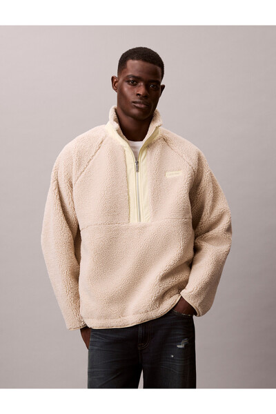 Calvin Klein LS SHERPA GULER RULAT CU FERMOAR 1/4 PO