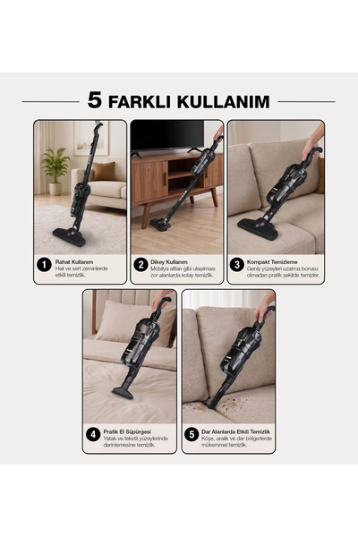 Fantom Magıc P 3000 Toz Torbasız Dikey Süpürge Siyah