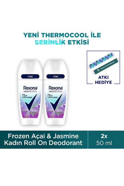 Rexona Thermocool Kadın Roll On Deodorant Frozen Açai & Jasmine 50 ml x2