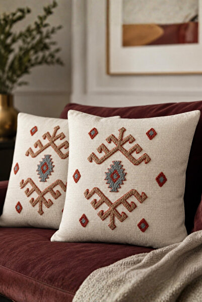Decomia Home Modern Tufting Punch Embroidered Linen Blend Throw Pillow Cover ...