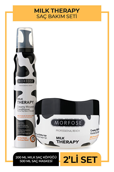 Morfose Milk Theraphy Saç Köpüğü 200 ml + Milk Therapy kremsi süt maskesi 500 ml